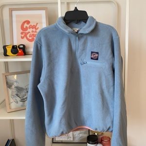 guess x pacsun fuzzy quarter zip